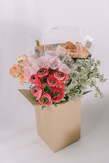 お届けイメージ（全寸100cmサイズの大きな箱にまとめてお送りします。）