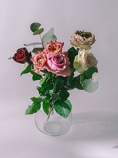 長さ35〜45cmほどのお花やグリーンがぴったり。