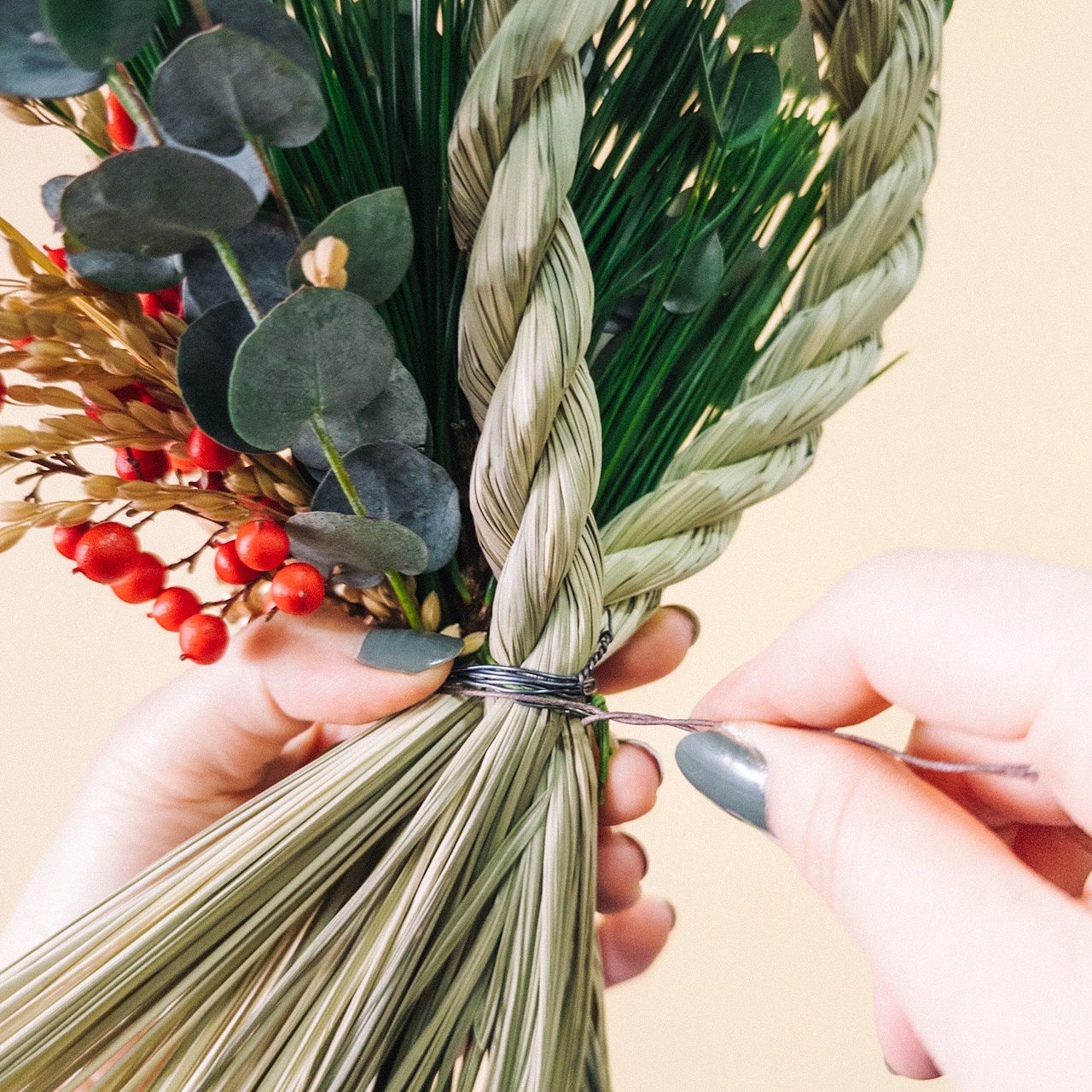 お正月のしずく型お飾りキット