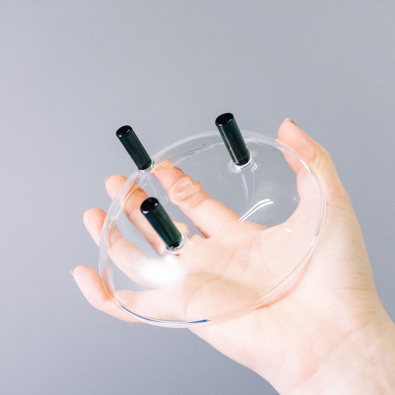 苔玉・小物置きガラス製台座 苔玉専用「モスボールトレイ」