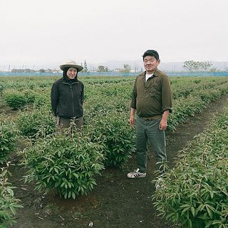 生産者の佐井さんと娘のあゆみさん。ご家族で愛情を持って育てています。