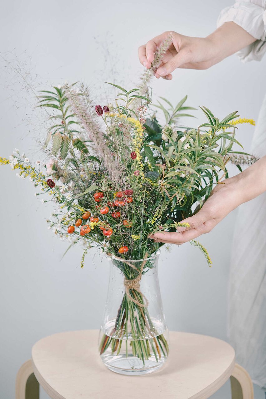 景色を束ねるスパイラルブーケキット（麻紐付き）