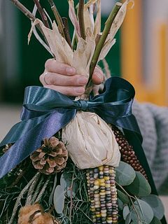 夜空のようなブルーのリボン付き🌃