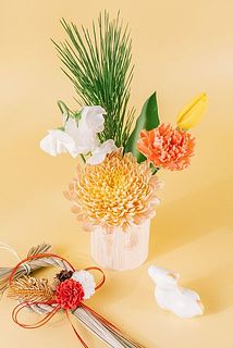 輪ゴムなどで結ぶと固定しやすいです。お好きなアレンジで楽しんで！