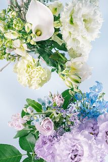 【2BUY15%OFF】ホワイトグリーンとパープルの涼感ブーケ（2束セット）