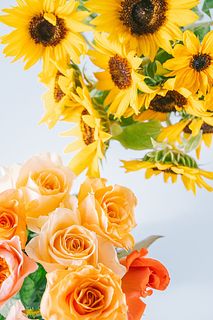 【2BUY10%OFF】ひまわりとシトラスローズのブーケ（2束セット）