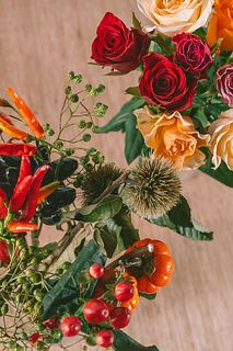 【2BUY10%OFF】Autumn Roseと秋の実のブーケ（2束セット）