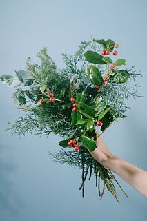 香りのスワッグ「ティーツリーとクリスマスホーリー」