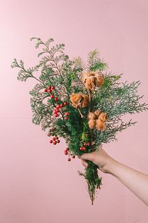 山帰来とブラウンコットンのシンプルスワッグ