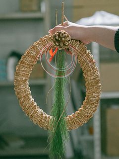 ストローリースでつくるお正月飾り