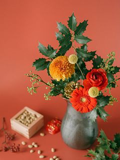 節分に飾る「赤鬼のブーケ」