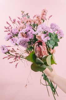 プロテアの桜色スワッグ