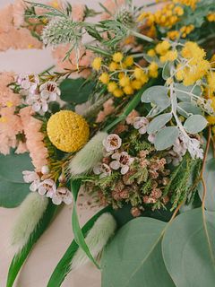 幸せの花 ミモザのフレッシュスワッグ