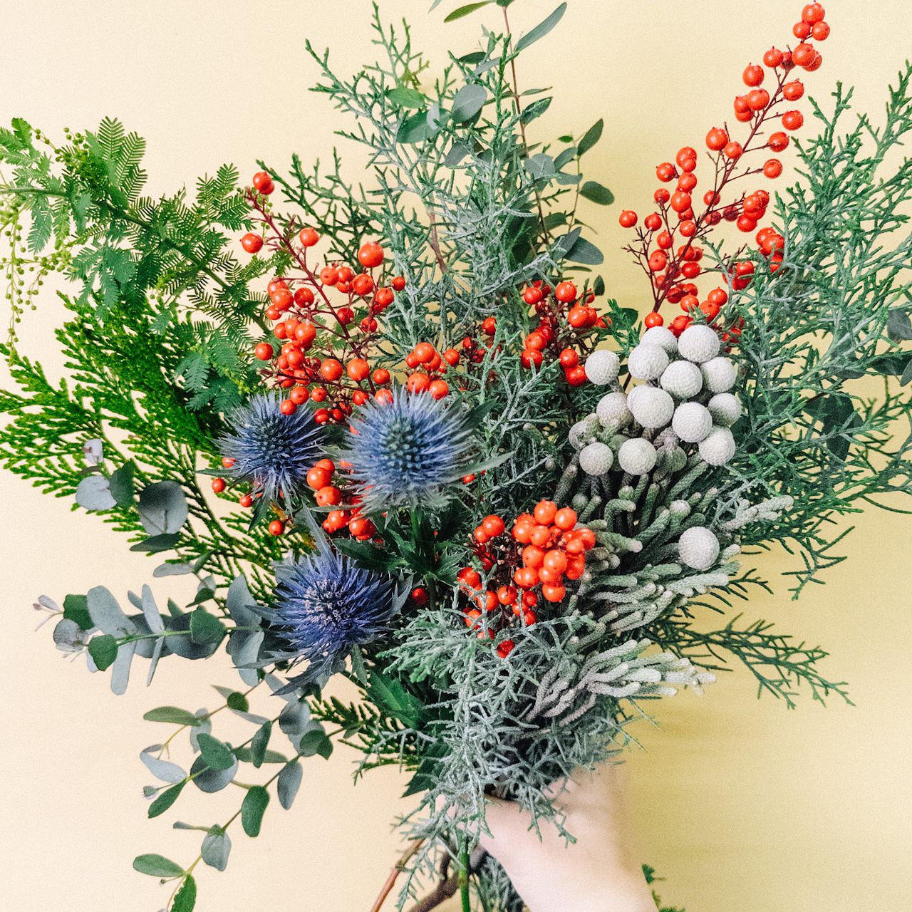 香るクリスマススワッグ