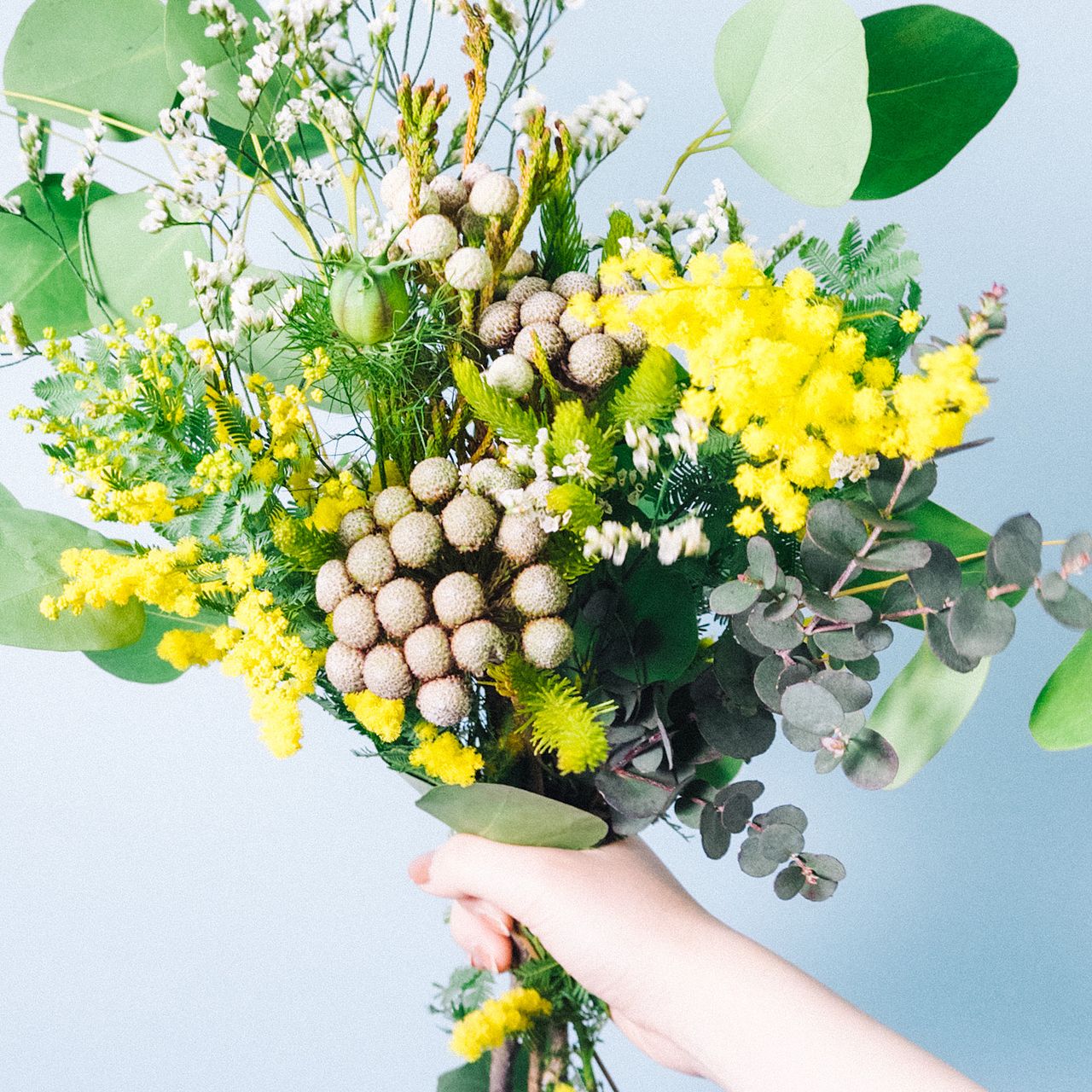 ミモザのフレッシュスワッグ