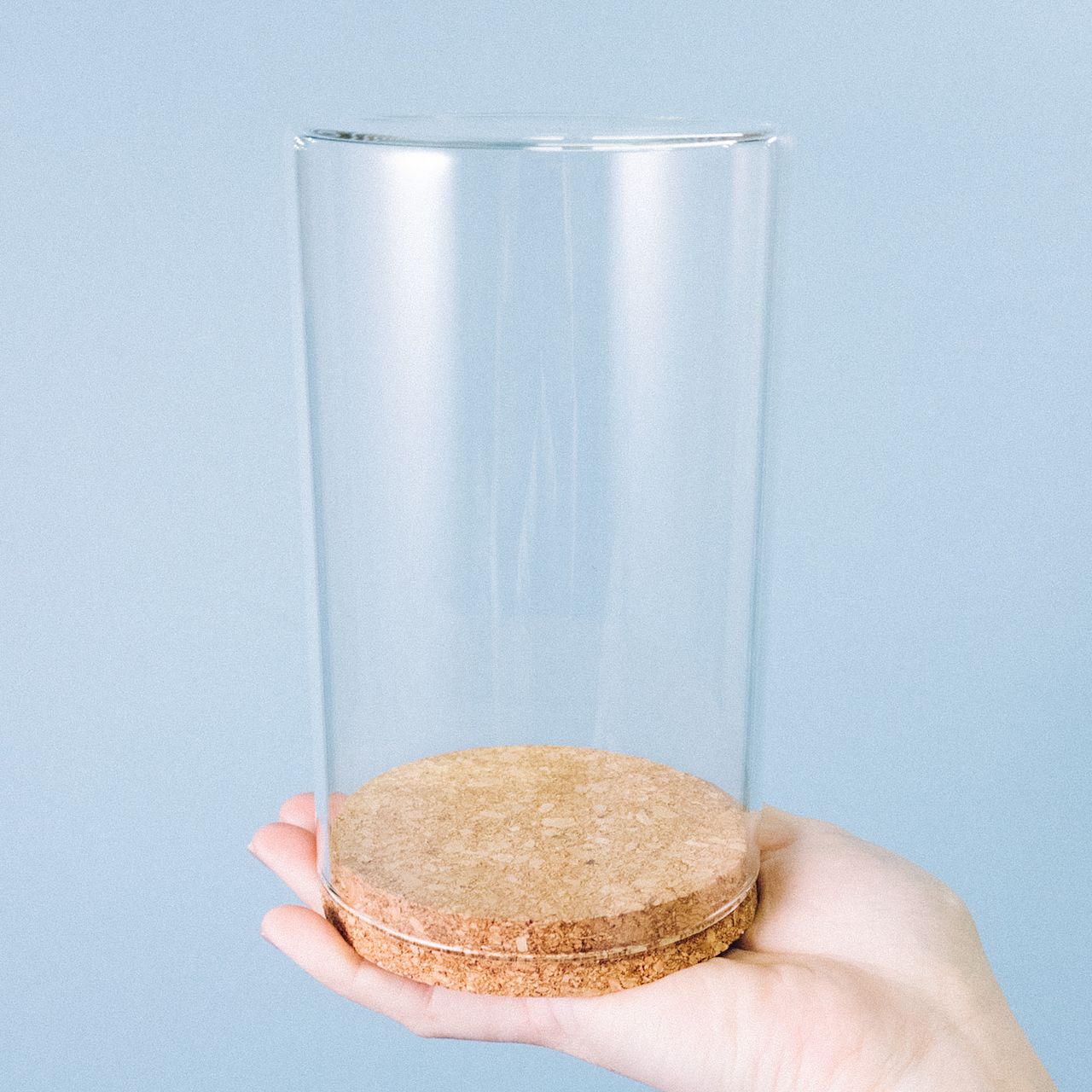 コルク蓋つきガラスケース