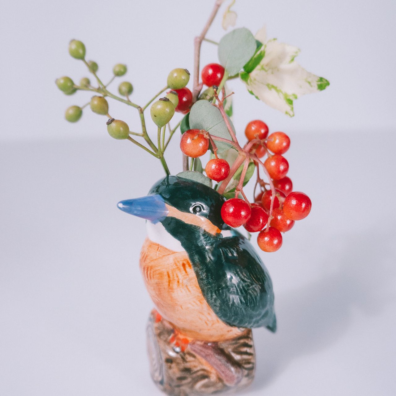 カワセミの一輪挿し