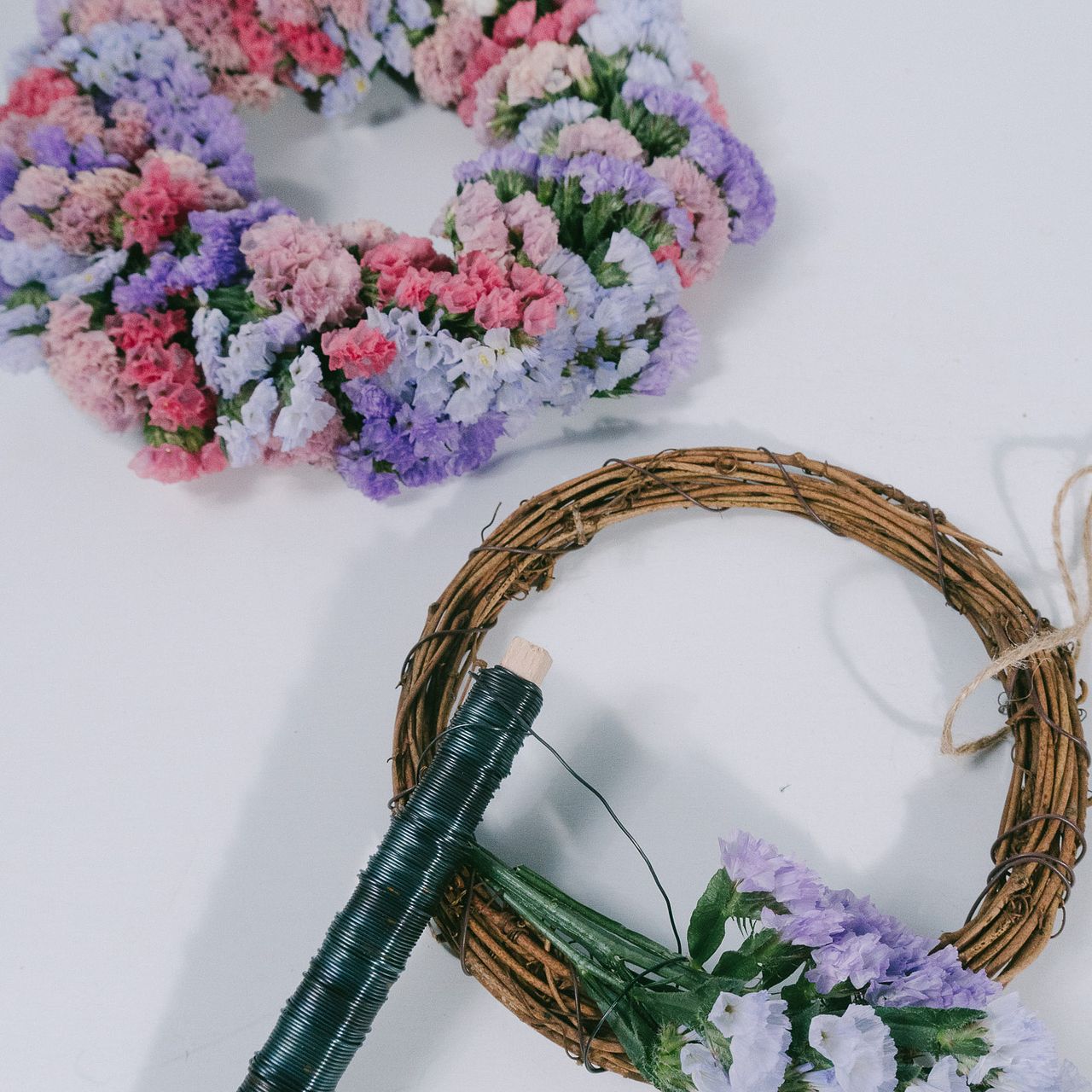 陽春〜スターチスのリース〜 スターチスのオーバルリース | L'arbre