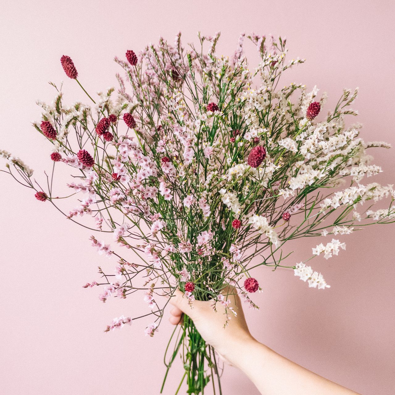 スターチスのふわもこスワッグ