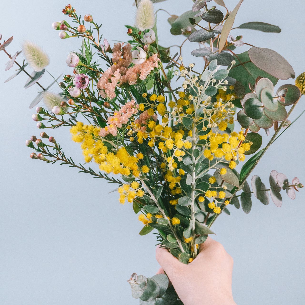 ミモザのフレッシュスワッグ