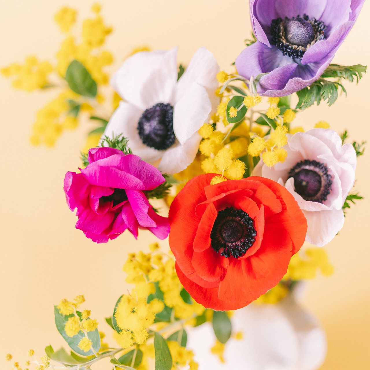 ミモザとアネモネのおまかせブーケ