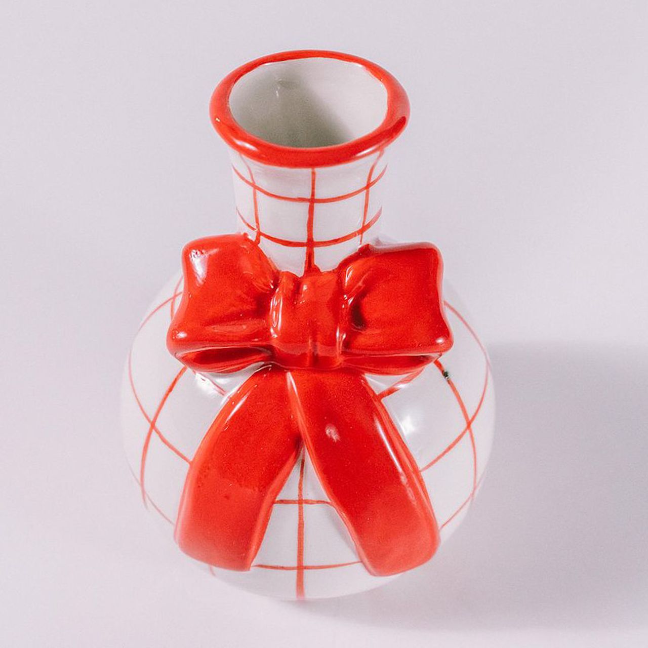 Ribbon Checkered Vase