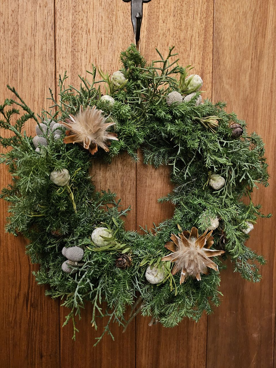 ナチュラルグリーンのリースキット(キャンドル付き)